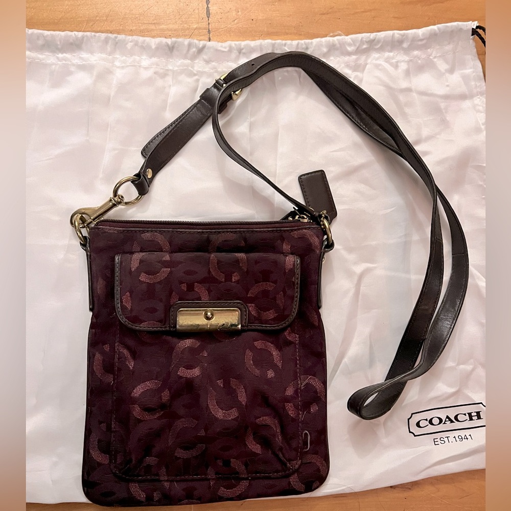 Coach purple cross - body bag